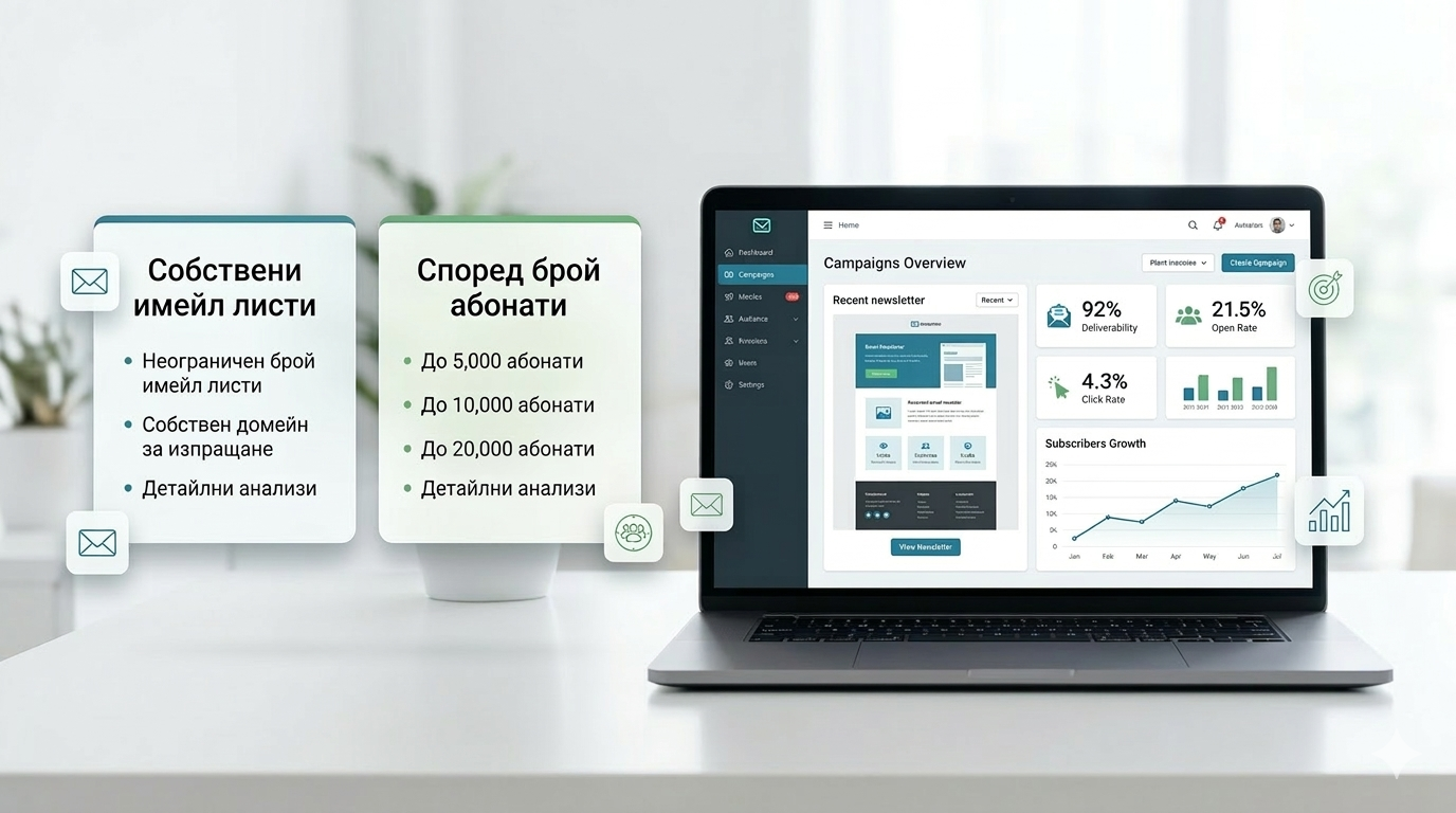 Цени за имейл маркетинг при собствени листи и абонати
